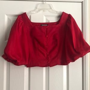 RESERVED- Square Neck Puffy Sleeved Top